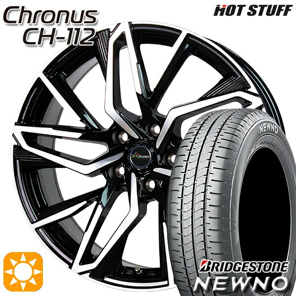 【取付対象】215/45R17 91W XL ブリヂストン ニューノ HotStuff ホットスタッフ クロノス CH-112 17インチ 7.0J 5H100 サマータイヤホイールセット |トレッド新横浜師岡店
