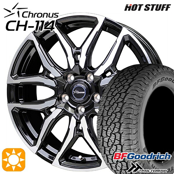 【取付対象】225/55R18 102H XL RBL BFグッドリッチ トレールテレーン ホットスタッフ クロノス CH114 BK/P 18インチ 7.0J 5H114.3 サマータイヤホイールセット |トレッド新横浜師岡店