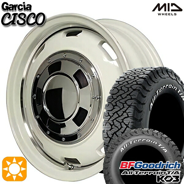 【取付対象】215/70R16 100/97S RWL BFグッドリッチ オールテレーン T/A KO3 MID ガルシアシスコ ホワイト 16インチ 5.5J 5H139.7 サマータイヤホイールセット |トレッド新横浜師岡店