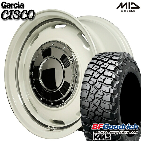 【取付対象】265/65R17 120/117Q RBL BFグッドリッチ マッドテレーン T/A KM3 MID ガルシアシスコ ホワイト 17インチ 8.0J 6H139.7 サマータイヤホイールセット ｜トレッド新横浜師岡店 135,200円