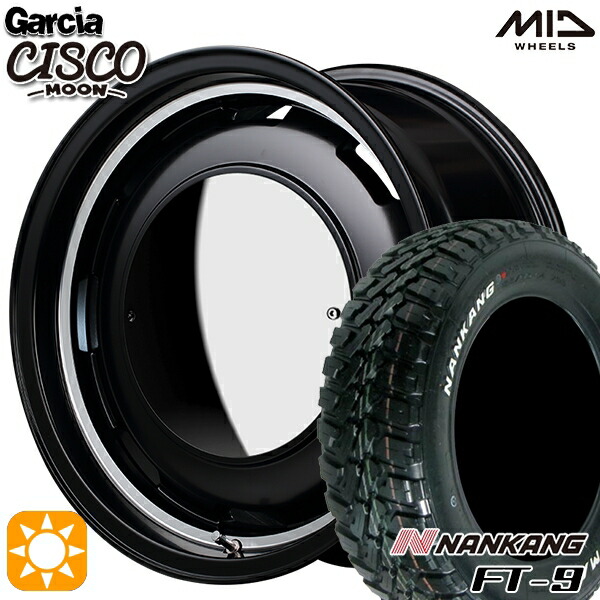 【取付対象】ジムニー 175/80R16 91S ナンカン FT-9 MID ガルシアシスコムーン セミグロスブラック 16インチ 5.5J 5H139.7 サマータイヤホイールセット ｜トレッド新横浜師岡店