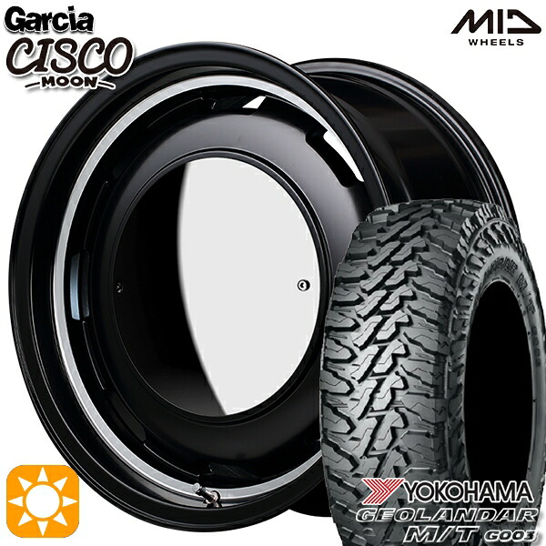 【取付対象】[5本セット]ジムニー 185/85R16 105/103N LT ヨコハマ ジオランダーM/T G003 MID ガルシアシスコムーン セミグロスブラック 16インチ 5.5J 5H139.7 サマータイヤホイールセット ｜トレッド新横浜師岡店
