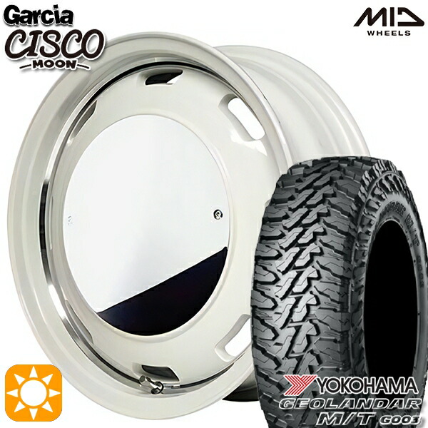 【取付対象】[5本セット]ジムニー 185/85R16 105/103N LT ヨコハマ ジオランダーM/T G003 MID ガルシアシスコムーン ホワイト 16インチ 5.5J 5H139.7 サマータイヤホイールセット ｜トレッド新横浜師岡店