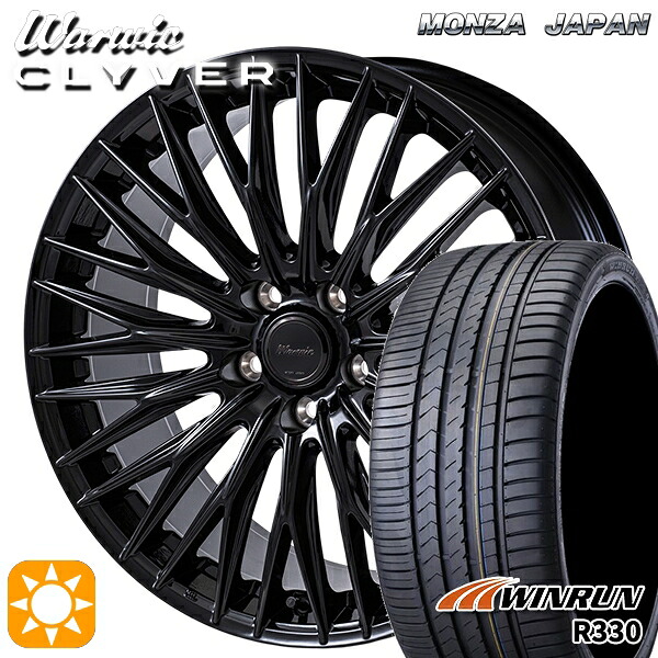 【取付対象】235/40R19 96W XL ウィンラン R330 MONZA ワーウィック クライヴァー GBK 19インチ 8.0J 5H114.3 サマータイヤホイールセット