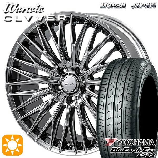 【取付対象】215/45R18 93W ヨコハマ ブルーアース ES32 MONZA ワーウィック クライヴァー SPT 18インチ 7.5J 5H114.3 サマータイヤホイールセット