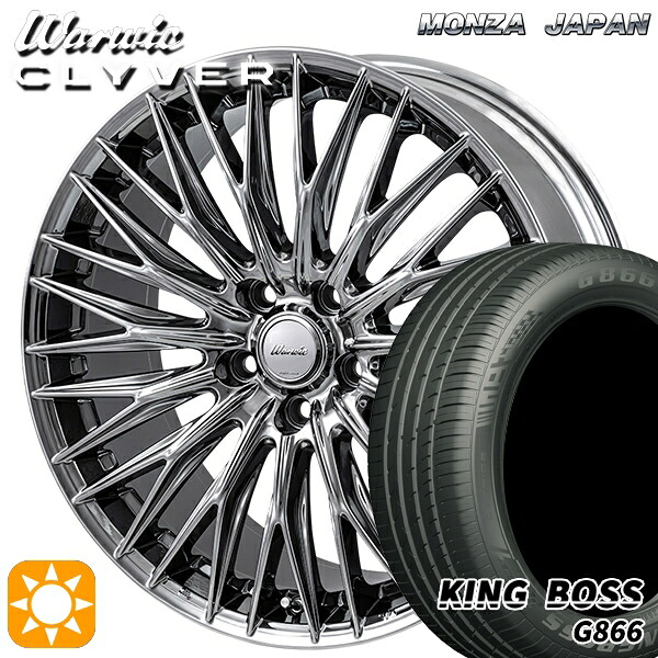 【取付対象】225/50R18 99W XL キングボス G866 MONZA ワーウィック クライヴァー SPT 18インチ 7.5J 5H114.3 サマータイヤホイールセット