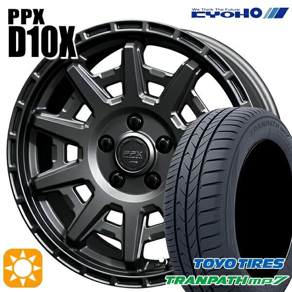 【取付対象】215/65R16 98H トーヨー トランパス mp7 KYOHO PPX D10X マットダークガンメタ 16インチ 7.0J 5H114.3 サマータイヤホイールセット