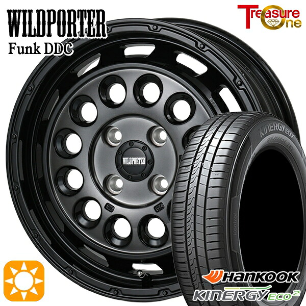 【取付対象】155/65R14 75T ハンコック K435 トレジャーワン ワイルドポーターファンク DDC BP/BC 14インチ 4.5J 4H100 サマータイヤホイールセット