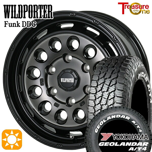 【取付対象】215/65R16C 109/107S ヨコハマ ジオランダー A/T4 ホワイトレター トレジャーワン ワイルドポーターファンク DDC BP/BC 16インチ 6.5J 6H139.7 サマータイヤホイールセット |トレッド新横浜師岡店