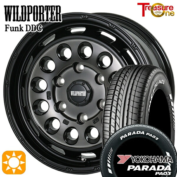 【取付対象】215/65R16C 109/107S ヨコハマ パラダ PA03 ホワイトレター トレジャーワン ワイルドポーターファンク DDC BP/BC 16インチ 6.5J 6H139.7 サマータイヤホイールセット |トレッド新横浜師岡店