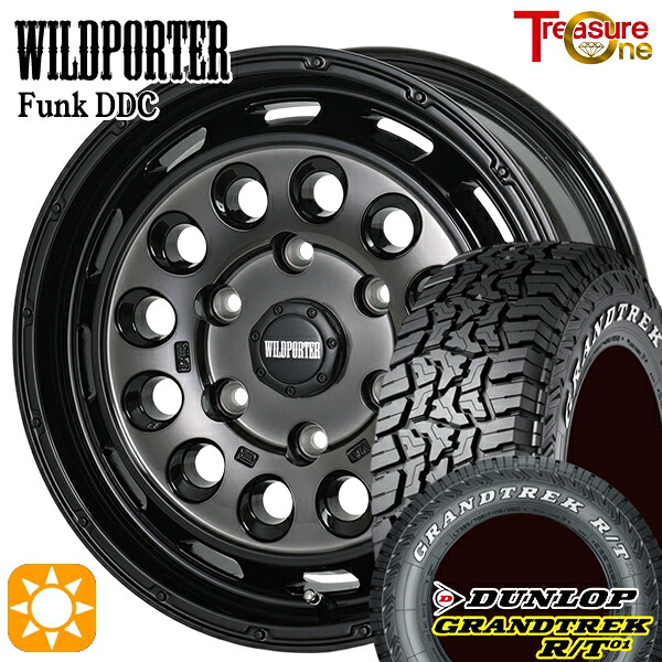 【取付対象】215/65R16C 109/107Q ダンロップ グラントレック R/T01 ホワイトレター トレジャーワン ワイルドポーターファンク DDC BP/BC 16インチ 6.5J 6H139.7 サマータイヤホイールセット |トレッド新横浜師岡店
