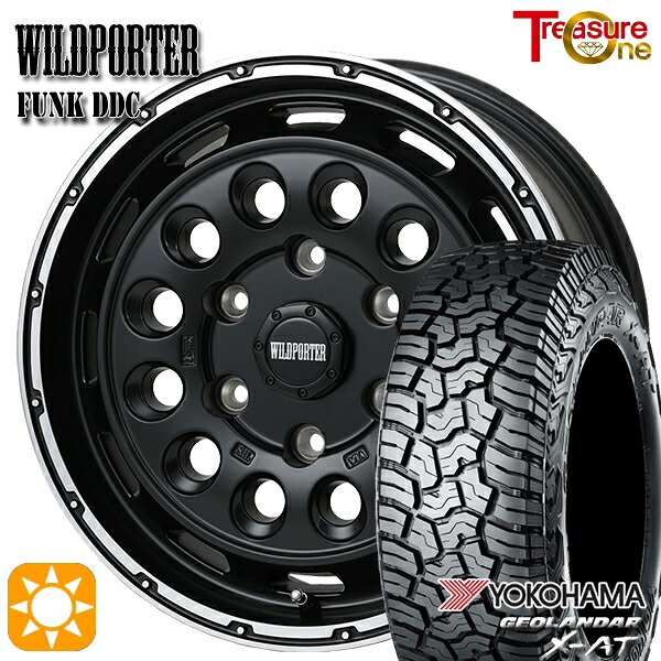 【取付対象】215/70R16 100/97Q ヨコハマ ジオランダー X-AT G016トレジャーワン ワイルドポーターファンク DDC MB/RP 16インチ 6.5J 6H139.7 サマータイヤホイールセット