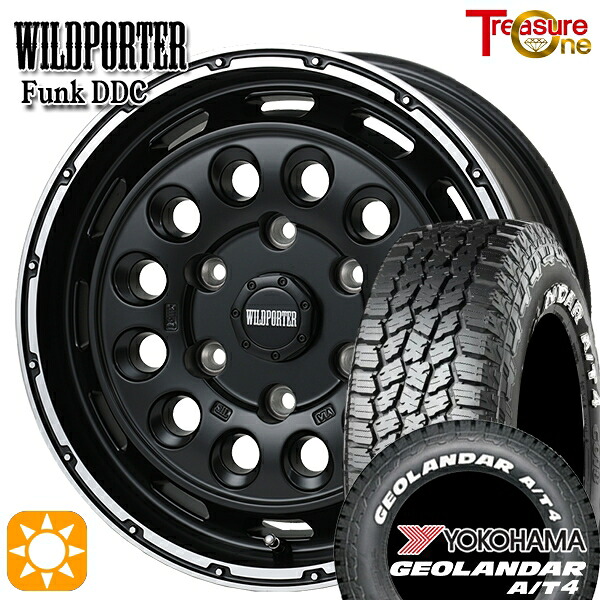 【取付対象】215/65R16C 109/107S ヨコハマ ジオランダー A/T4 ホワイトレター トレジャーワン ワイルドポーターファンク DDC MB/RP 16インチ 6.5J 6H139.7 サマータイヤホイールセット |トレッド新横浜師岡店