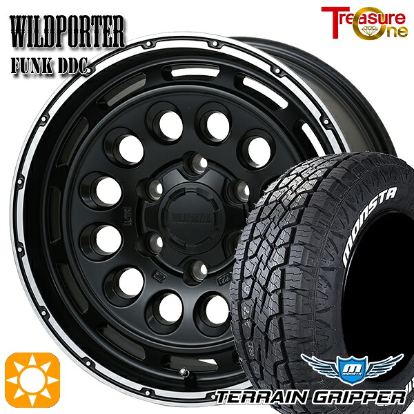 【取付対象】265/70R17 115T モンスタ テレーングリッパー トレジャーワン ワイルドポーターファンク DDC MB/RP 17インチ 8.0J 6H139.7 サマータイヤホイールセット