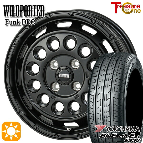 【取付対象】ソリオ タフト 165/65R15 81S ヨコハマ ブルーアース ES32 トレジャーワン ワイルドポーター ファンク DDC MBK 15インチ 5.0J 4H100 サマータイヤホイールセット