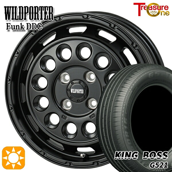 【取付対象】165/65R14 79T キングボス G521 トレジャーワン ワイルドポーター ファンク DDC MBK 14インチ 4.5J 4H100 サマータイヤホイールセット