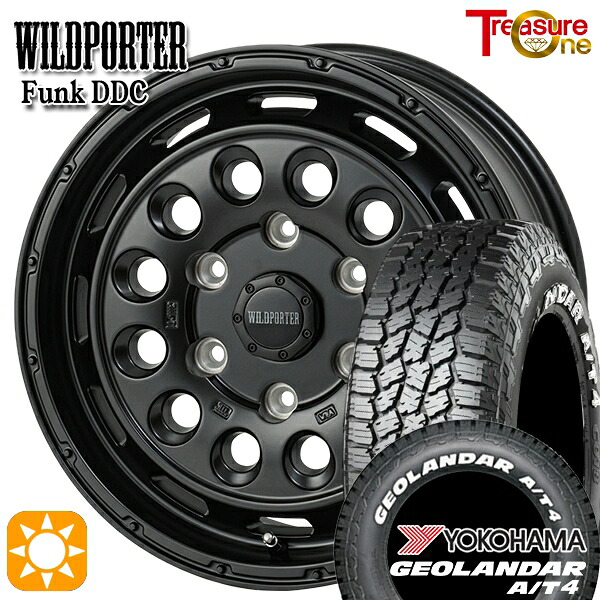 【取付対象】200系ハイエース 215/65R16C 109/107S ヨコハマ ジオランダー A/T4 ホワイトレター トレジャーワン ワイルドポーター ファンク DDC MBK 16インチ 6.5J 6H139.7 サマータイヤホイールセット |トレッド新横浜師岡店