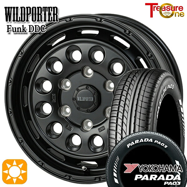 【取付対象】215/65R16C 109/107S ヨコハマ パラダ PA03 ホワイトレター トレジャーワン ワイルドポーター ファンク DDC MBK 16インチ 6.5J 6H139.7 サマータイヤホイールセット ｜トレッド新横浜師岡店