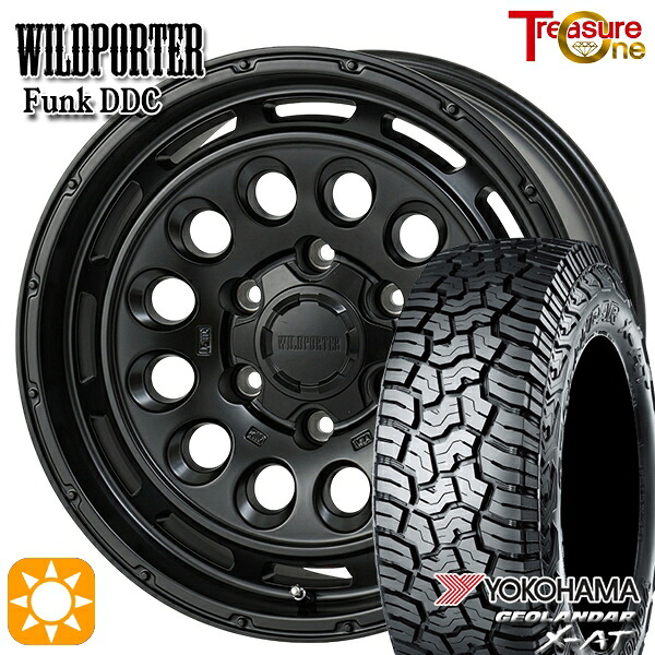 【取付対象】プラド ハイラックス 265/65R17 ヨコハマ ジオランダー X-AT G016 トレジャーワン ワイルドポーター ファンク DDC MBK 17インチ 8.0J 6H139.7 サマータイヤホイールセット
