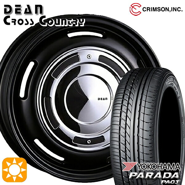 【取付対象】軽トラ 165/55R14C 95/93N ヨコハマ パラダ PA03 クリムソン ディーン クロスカントリー マットブラック 14インチ 4.5J 4H100 サマータイヤホイールセット ｜トレッド新横浜師岡店