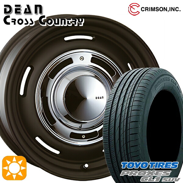 【取付対象】新型プリウス195/60R17 90H トーヨー プロクセス CL1 SUV クリムソン ディーン クロスカントリー マットブラック 17インチ 7.0J 5H114.3 サマータイヤホイールセット