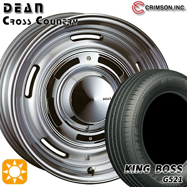 【取付対象】195/60R16 89H キングボス G521 クリムソン ディーン クロスカントリー バーニッシュグレー 16インチ 6.5J 5H114.3 サマータイヤホイールセット
