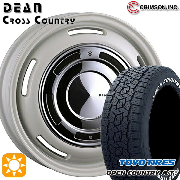【取付対象】NV200 165/80R14 97/95N トーヨー オープンカントリーA/T3 ホワイトレター クリムソン ディーン クロスカントリー ホワイト 14インチ 5.0J 4H114.3 +43 サマータイヤホイールセット