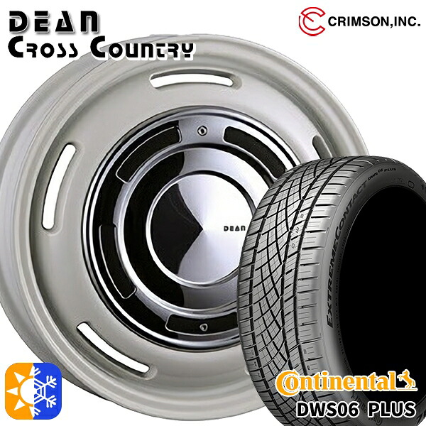 アクア ヤリス 195/50R16 84W コンチネンタル DWS06+ クリムソン ディーン クロスカントリー ホワイト 16インチ 6.0J 4H100 オールシーズンタイヤホイールセット |トレッド新横浜師岡店