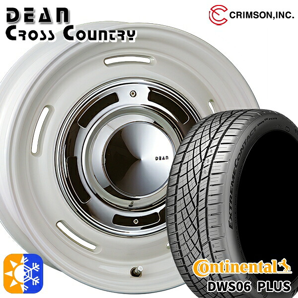 リーフ レヴォーグ 215/50R17 95W XL コンチネンタル DWS06+ クリムソン ディーン クロスカントリー ホワイト 17インチ 7.0J 5H114.3 オールシーズンタイヤホイールセット ｜トレッド新横浜師岡店