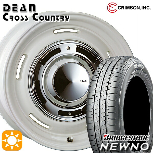 【取付対象】205/55R16 91V ブリヂストン ニューノ クリムソン ディーン クロスカントリー ホワイト 16インチ 6.5J 5H114.3 サマータイヤホイールセット |トレッド新横浜師岡店