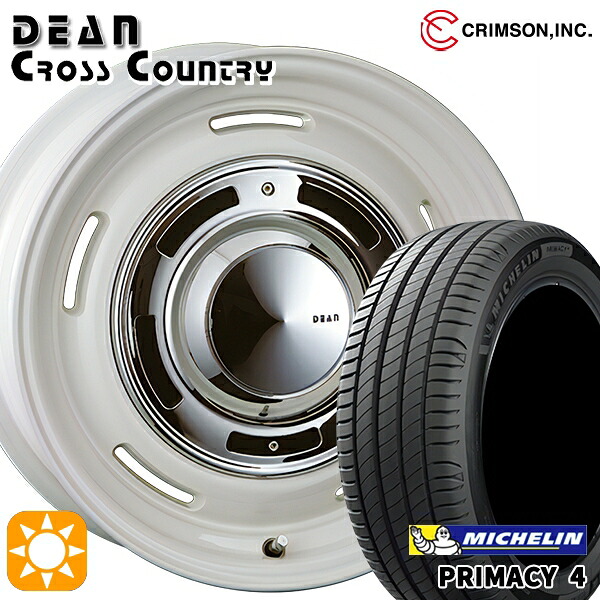 【取付対象】195/60R16 93V XL ミシュラン プライマシー4 クリムソン ディーン クロスカントリー ホワイト 16インチ 6.5J 5H114.3 サマータイヤホイールセット