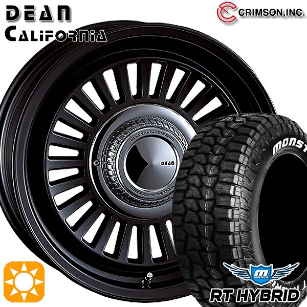 【取付対象】ジムニーJB23/64 185/85R16 105/103Q モンスタ RTハイブリッド ホワイトレター クリムソン ディーン カリフォルニア MBK 16インチ 5.5J 5H139.7 +20 サマータイヤホイールセット |トレッド新横浜師岡店