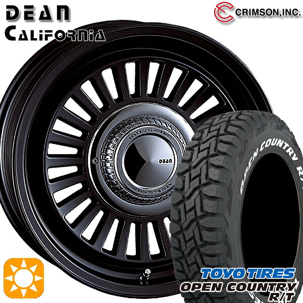 【取付対象】プラド 265/65R17 112Q トーヨー オープンカントリー R/T ホワイトレター クリムソン ディーン カリフォルニア マットブラック 17インチ 7.5J 6H139.7 サマータイヤホイールセット ｜トレッド新横浜師岡店