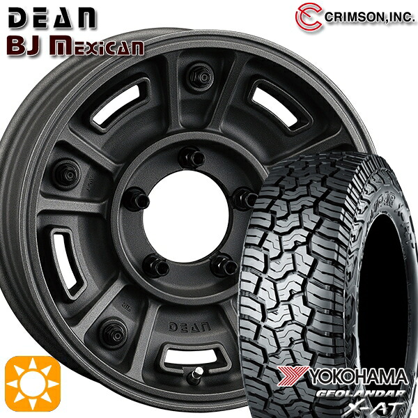 【取付対象】ジムニー 215/70R16 100/97Q ヨコハマ ジオランダー X-AT G016 クリムソン ディーン BJ メキシカン SCB 16インチ 5.5J 5H139.7 サマータイヤホイールセット 109,950円