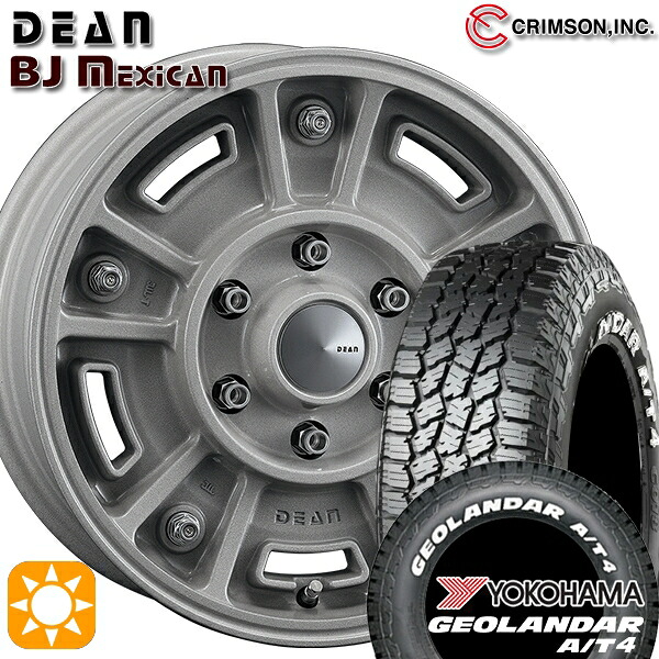 【取付対象】200系ハイエース 215/65R16C 109/107S ヨコハマ ジオランダー A/T4 ホワイトレター クリムソン ディーン BJ メキシカン SC 16インチ 6.5J 6H139.7 サマータイヤホイールセット ｜トレッド新横浜師岡店 114,800円