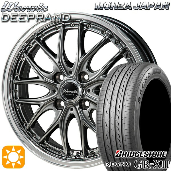 【取付対象】アクア ヤリス 195/50R16 84V ブリヂストン レグノ GR-X3 モンツァ ワーウィック ディープランド 16インチ 6.0J 4H100 サマータイヤホイールセット