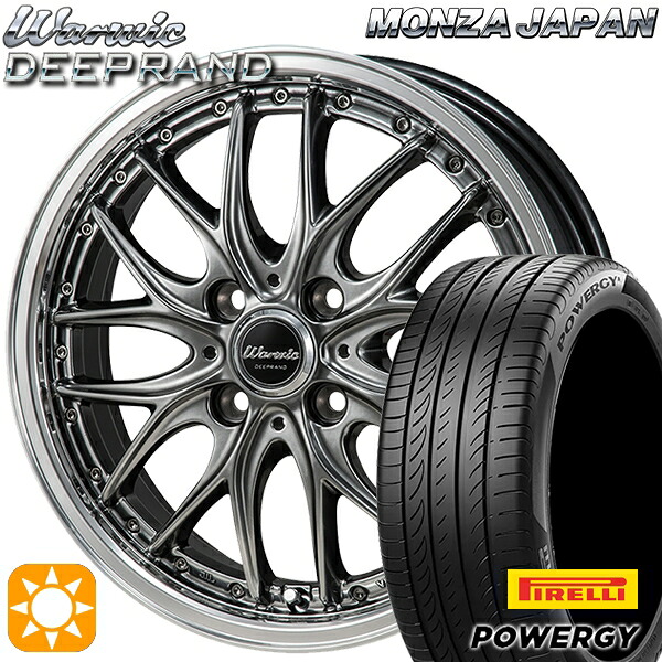 【取付対象】フィット アクア 185/60R15 84H ピレリ パワジー モンツァ ワーウィック ディープランド 15インチ 5.5J 4H100 サマータイヤホイールセット