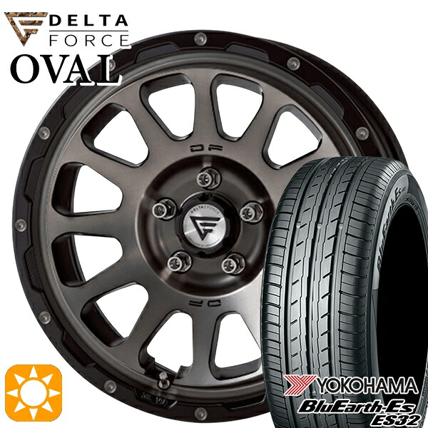 【取付対象】ヤリスクロス 205/65R16 95H ヨコハマ ブルーアース ES32 デルタフォース オーバル マットスモークポリッシュ 16インチ 7.0J 5H114.3 サマータイヤホイールセット |トレッド新横浜師岡店