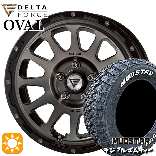 【取付対象】225/65R17 102T マッドスター ラジアルM/T デルタフォース オーバル マットスモークポリッシュ 17インチ 7.0J 5H114.3 サマータイヤホイールセット ｜トレッド新横浜師岡店