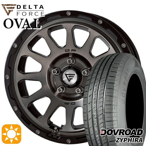 【取付対象】ヤリスクロス 205/65R16 95H DOVROAD ザイファイラ デルタフォース オーバル マットスモークポリッシュ 16インチ 7.0J 5H114.3 サマータイヤホイールセット |トレッド新横浜師岡店