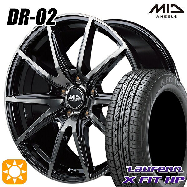 【取付対象】フォレスターSH 215/60R17 96H ラウフェン X FIT HP LA41 MID シュナイダー DR02 ブラックポリッシュ＋ブラッククリア 17インチ 7.0J 5H100 サマータイヤホイールセット ｜トレッド新横浜師岡店
