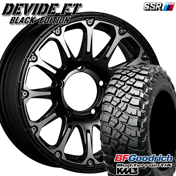 【取付対象】225/75R16 115/112Q RBL BFグッドリッチ マッドテレーン T/A KM3 SSR ディバイド FT アッシュブラック 16インチ 5.5J 5H139.7 サマータイヤホイールセット ｜トレッド新横浜師岡店