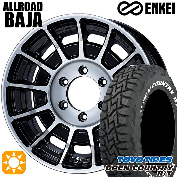 【取付対象】プラド 265/65R17 112Q トーヨー オープンカントリー R/T ホワイトレター ENKEI オールロード BAJA マシニングブラック 17インチ 8.0J 6H139.7 サマータイヤホイールセット ｜トレッド新横浜師岡店