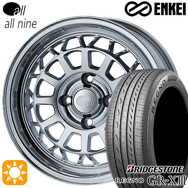 【取付対象】フィット アクア 185/60R15 84H ブリヂストン レグノ GR-X3 ENKEI オール オールナイン ミラーポリッシュ 15インチ 6.0J 4H100 サマータイヤホイールセット