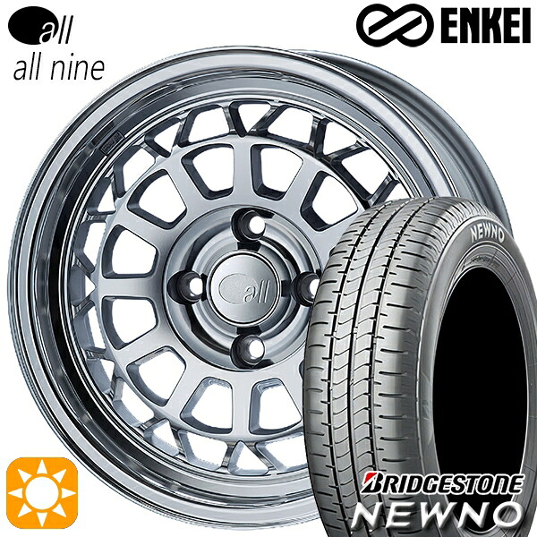 【取付対象】185/65R15 88S ブリヂストン ニューノ ENKEI オール オールナイン ミラーポリッシュ 15インチ 6.0J 4H100 サマータイヤホイールセット