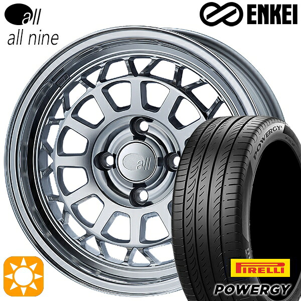 【取付対象】フィット アクア 185/60R15 84H ピレリ パワジー ENKEI オール オールナイン ミラーポリッシュ 15インチ 6.0J 4H100 サマータイヤホイールセット |トレッド新横浜師岡店