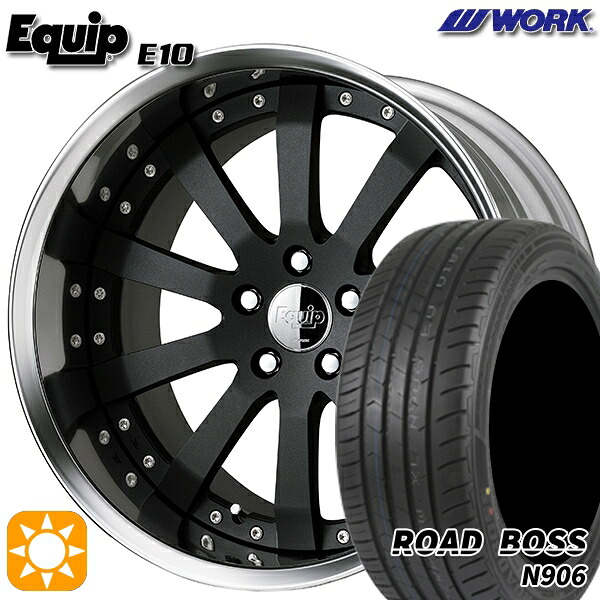 【取付対象】245/40R20 99W XL ロードボス N906 ワーク エクイップ 10 ブラックアルマイト 20インチ 8.0J 5H114.3 サマータイヤホイールセット ｜トレッド新横浜師岡店