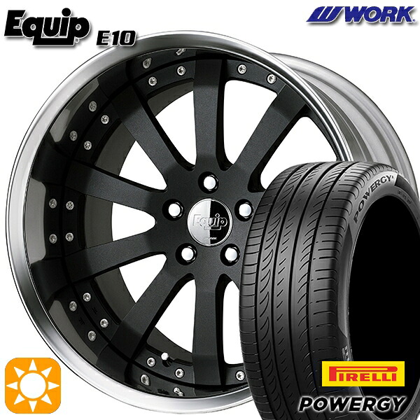 【取付対象】245/40R20 99W XL ピレリ パワジー ワーク エクイップ 10 ブラックアルマイト 20インチ 8.0J 5H114.3 サマータイヤホイールセット |トレッド新横浜師岡店