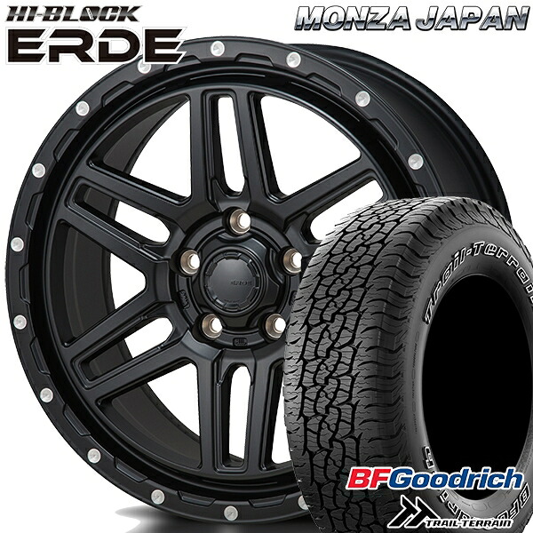 【取付対象】225/65R17 102T ORWL BFグッドリッチ トレールテレーン モンツァ ハイブロック エルデ サテンブラック/ミーリング 17インチ 7.5J 5H114.3 サマータイヤホイールセット ｜トレッド新横浜師岡店