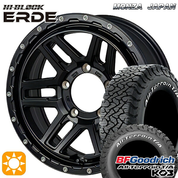 【取付対象】225/70R16 102/99S RWL BFグッドリッチ オールテレーン T/A KO3 モンツァ ハイブロック エルデ サテンブラック/ミーリング 16インチ 6.0J 5H139.7 サマータイヤホイールセット |トレッド新横浜師岡店